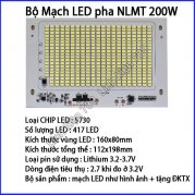 Bộ mạch đèn LED năng lượng mặt trời 200W gồm mạch và remote